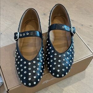Madewell Beverly mary Jane flats with crystals